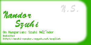 nandor szuhi business card